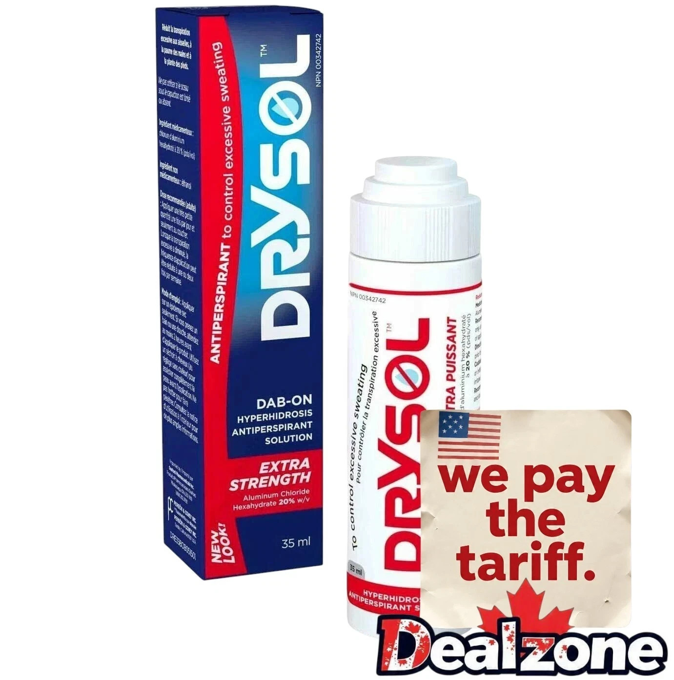 Drysol Dab-On Extra Strength 20% Anti-Perspirant 35 ML CANADA Drysol Dab-On Extra Strength 20% Anti-Perspirant 35 ML CANADA