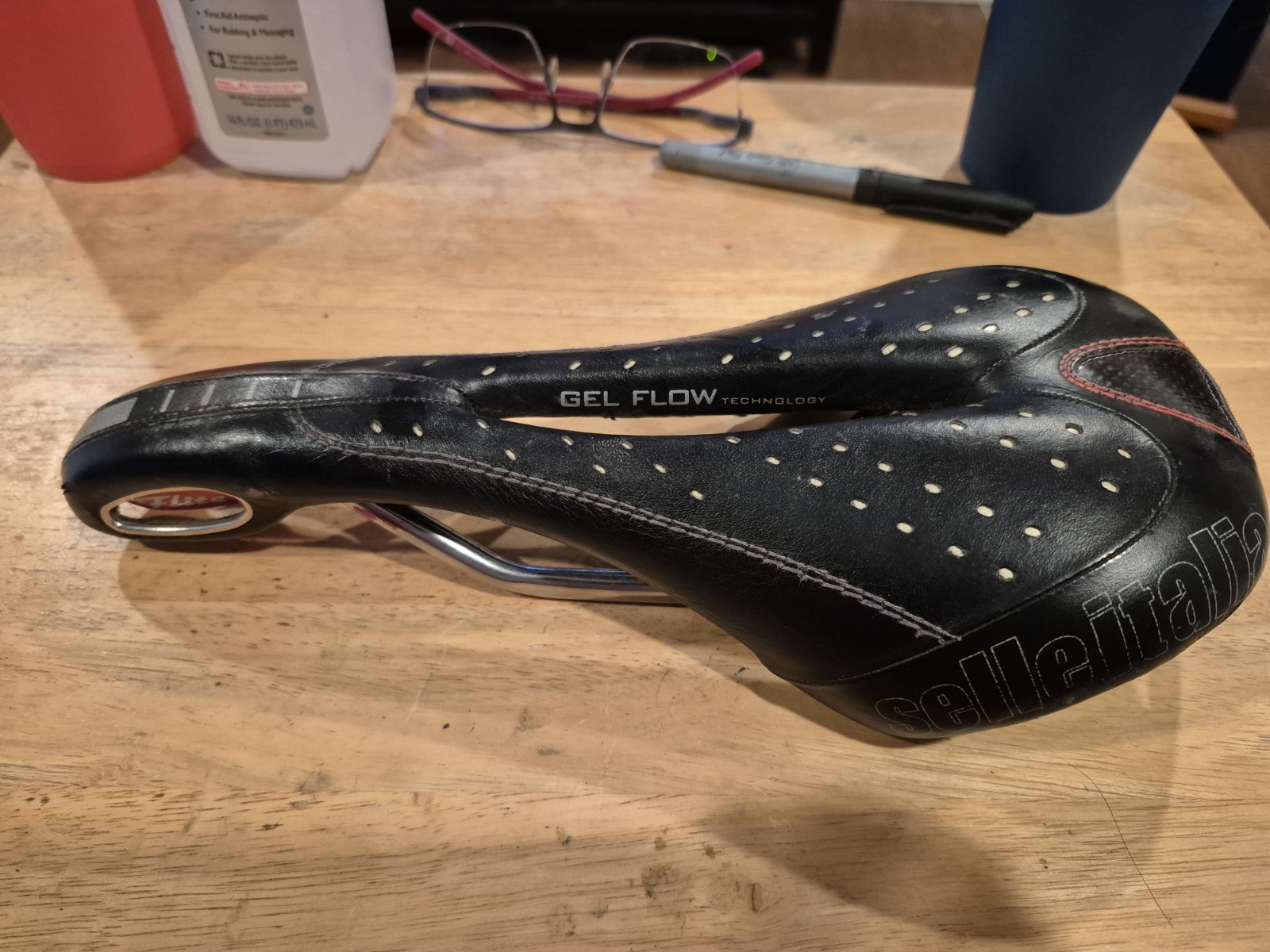 Vintage Sella Italia Flight Gel Flow Titanium Rails