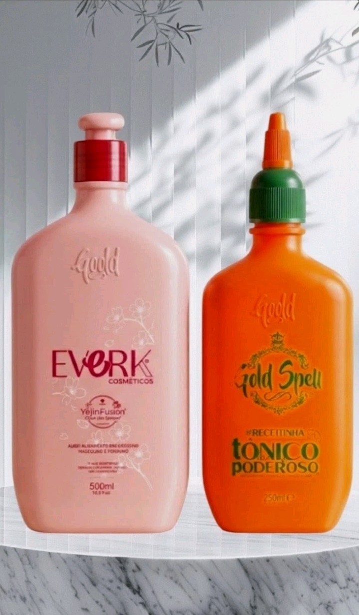 kit EVERK Yejin fusion progressive hair 500ml+Powerfull tonic 250ml  GOLD SPELL