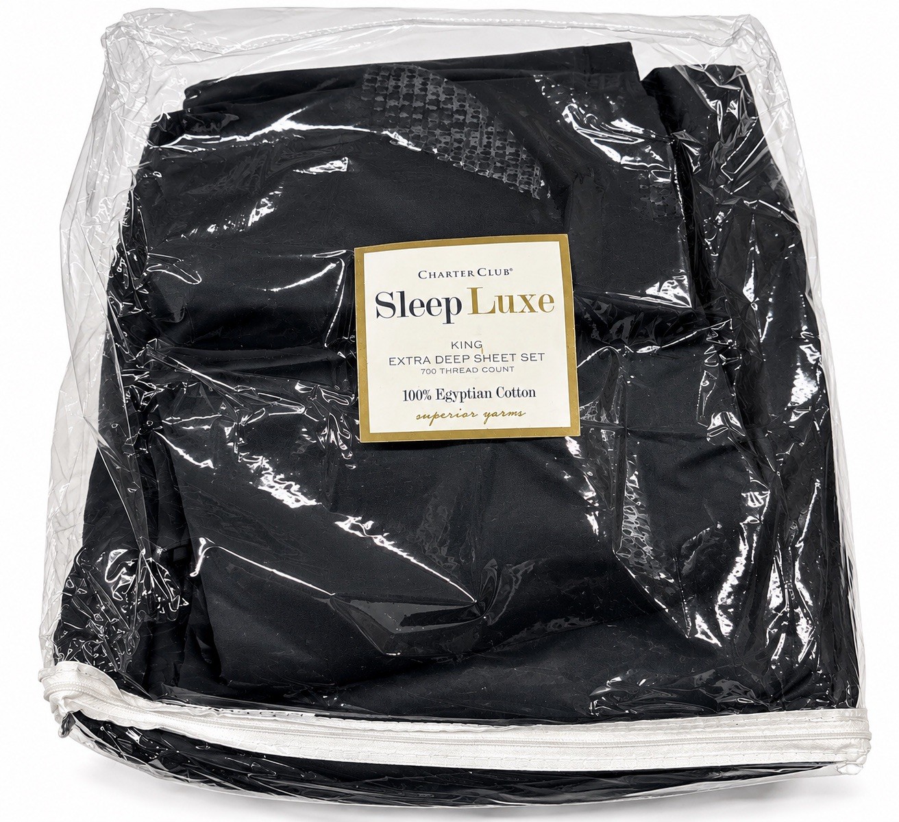 Charter Club Sleep Luxe King Extra Deep 4-Pc Sheet Set 100% Egyptian Cotton