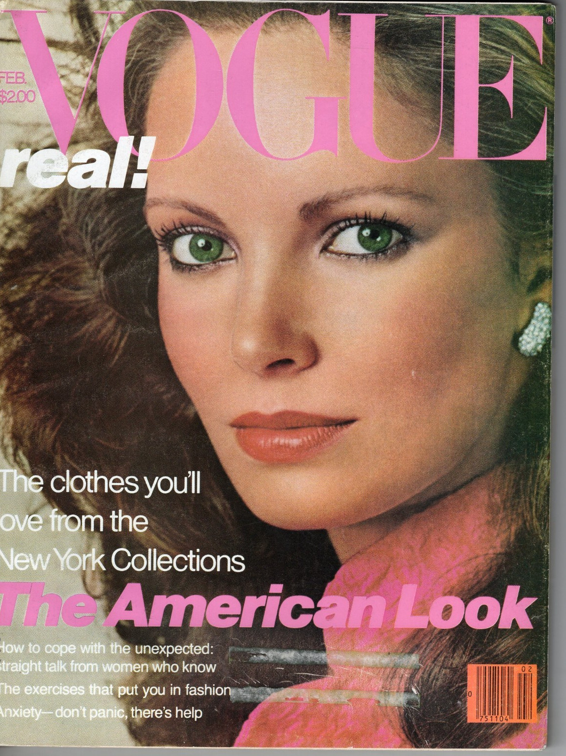 Vintage Vogue US Magazine February 1979 Gia Carangi Jaclyn Smith 304 Pages