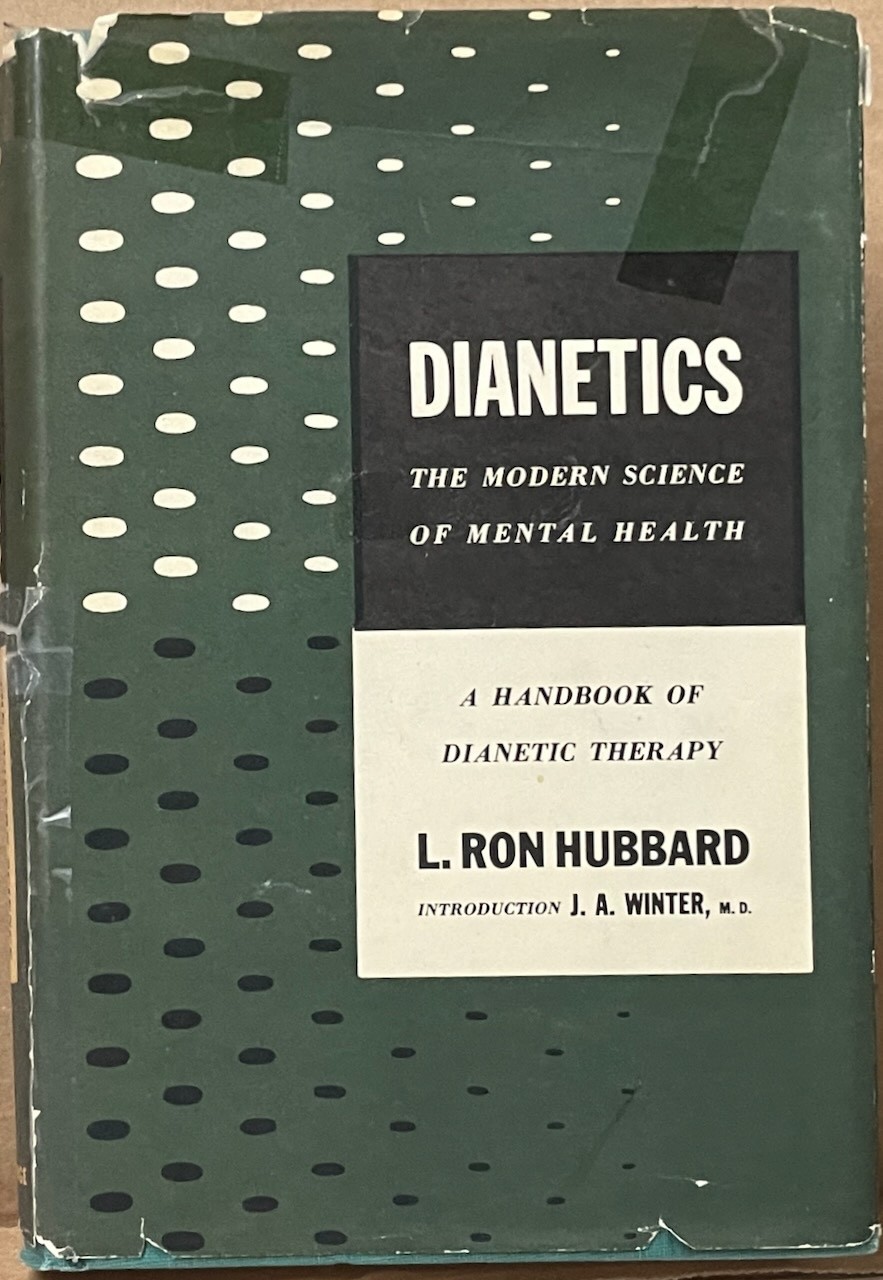 Dianetics / L. Ron Hubbard / Hermitage House 1950  1st Ed First print  HC DJ