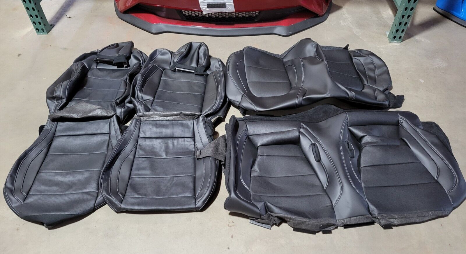 New Take Off Leather Seat Covers Fits 2015-2023 Mustang CONVERTIBLE