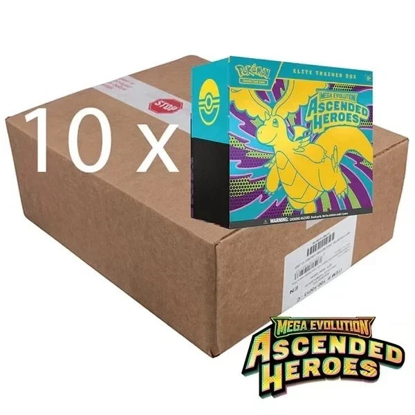 big sale - Pokemon TCG Ascended Heroes ETB Case of 10 Sealed Elite Trainer Box