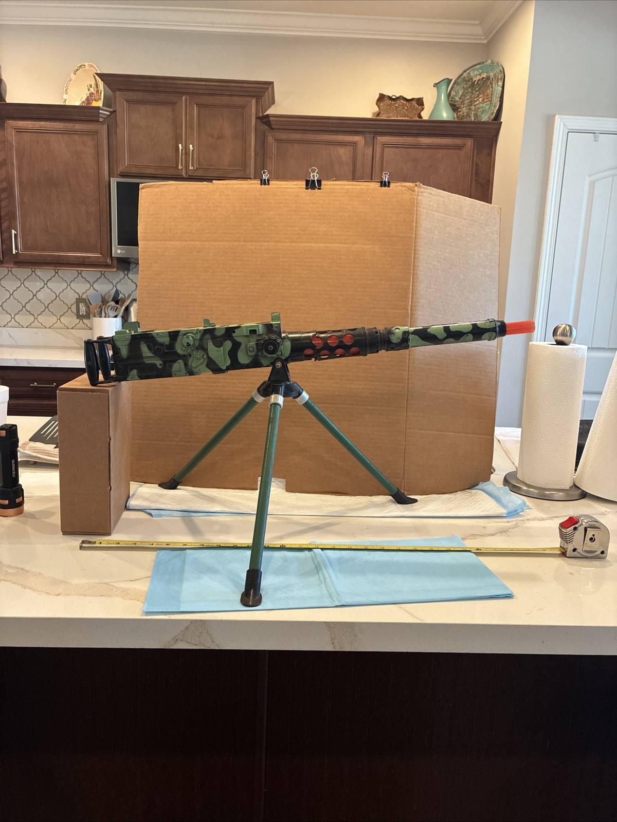 VTG MARX TOYS MA DEUCE BIG 50 CAL CALIBER MACHINE GUN/ TRIPOD TOY *PARTS ONLY*