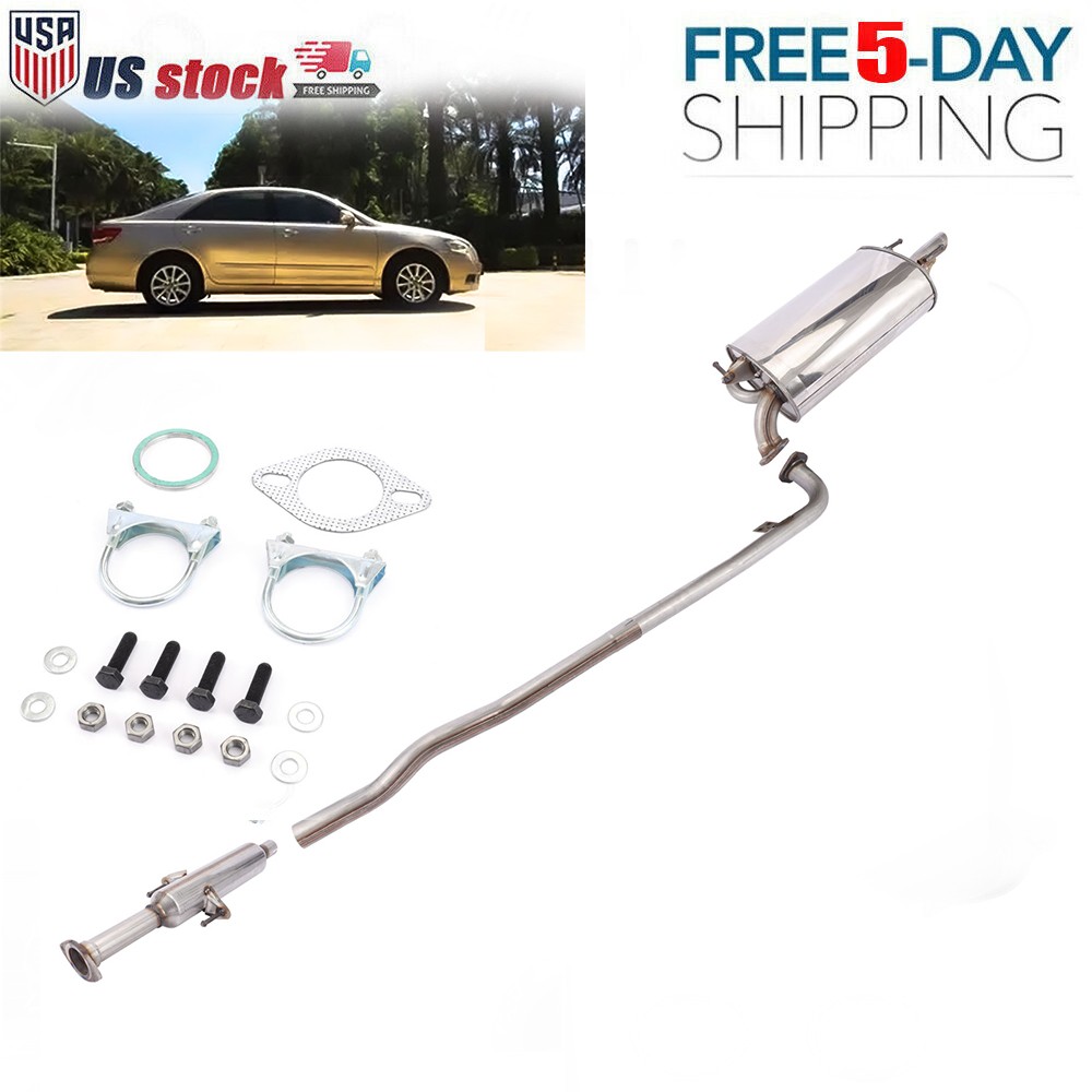 Middle Resonator Muffler Exhaust System For Toyota Camry 2.4L 2003-06 Stainless