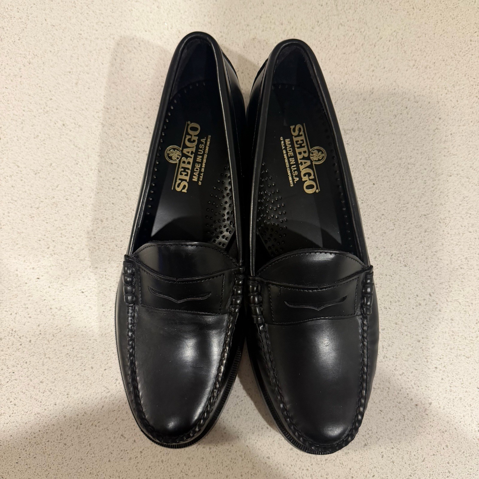 Vintage Sebago Classic Dan Penny Loafer Mens 11 M Black Leather Dress Vintage Sebago Classic Dan Penny Loafer Mens 11 M Black Leather Dress