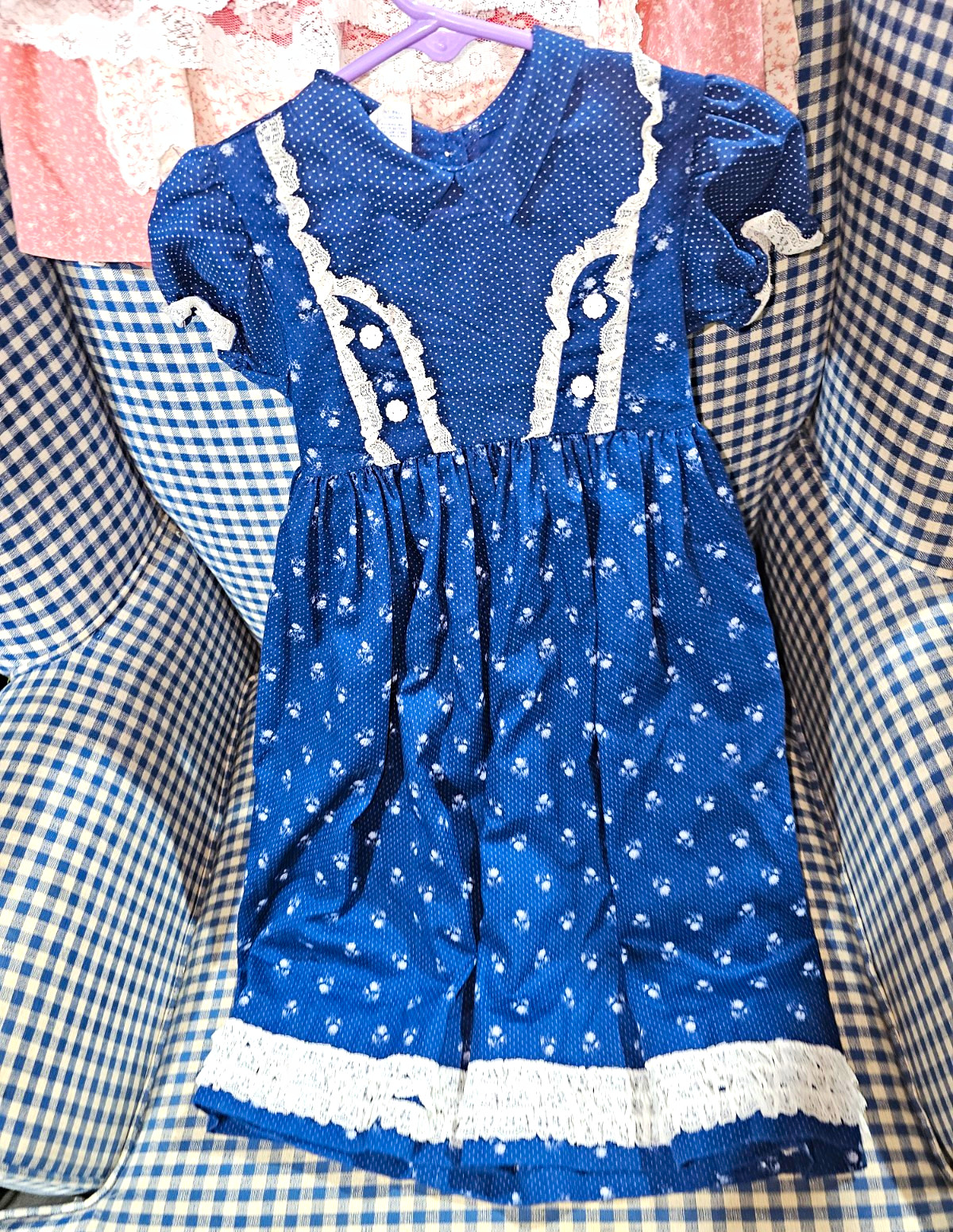 vintage late 1970s / early 1980s toddler girls prairie dress by Mini World vintage late 1970s / early 1980s toddler girls prairie dress by Mini World