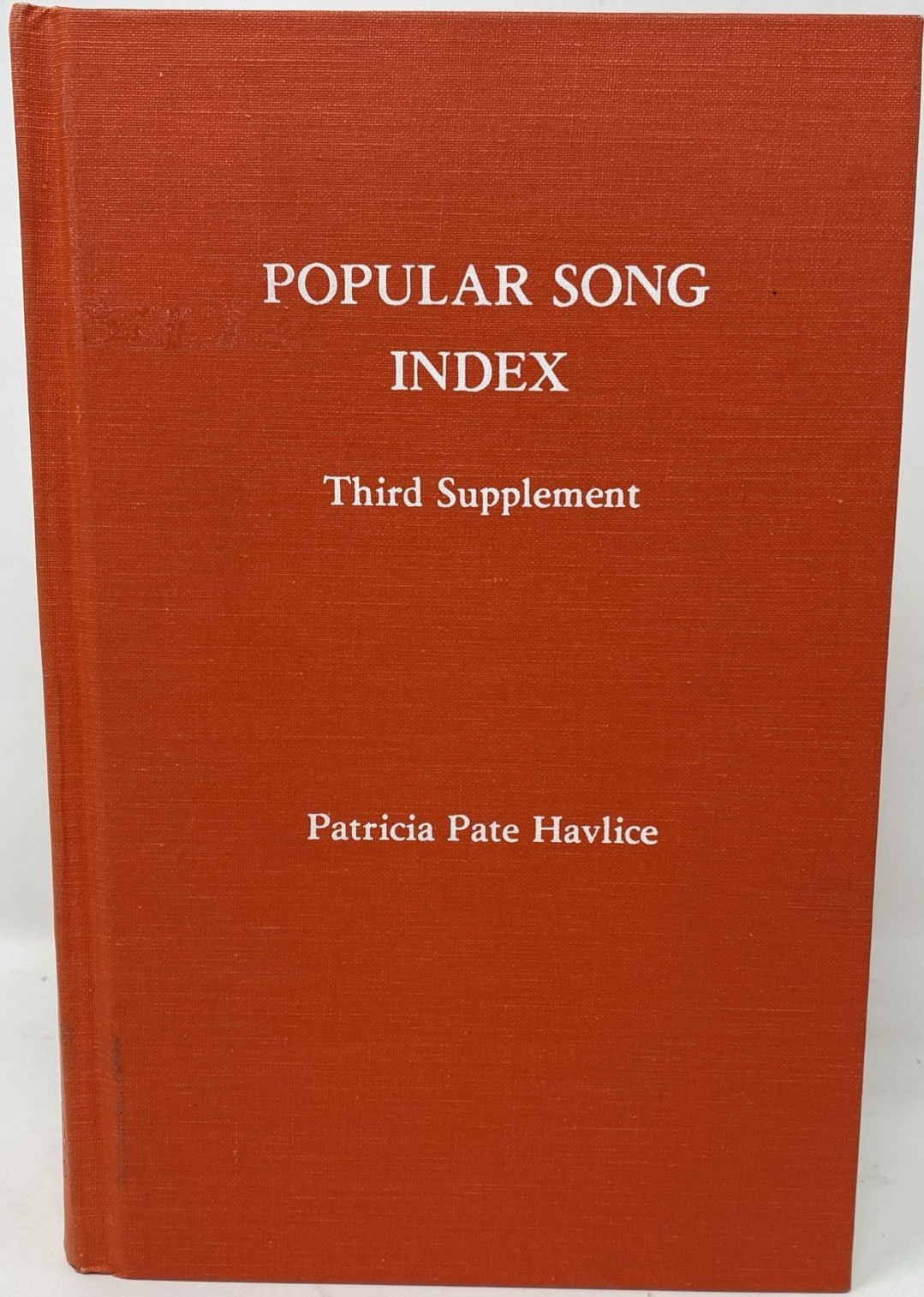 Popular Song Index Third Supplement 1989~ Patricia P. Havlice hc Covers \'79-\'87+
