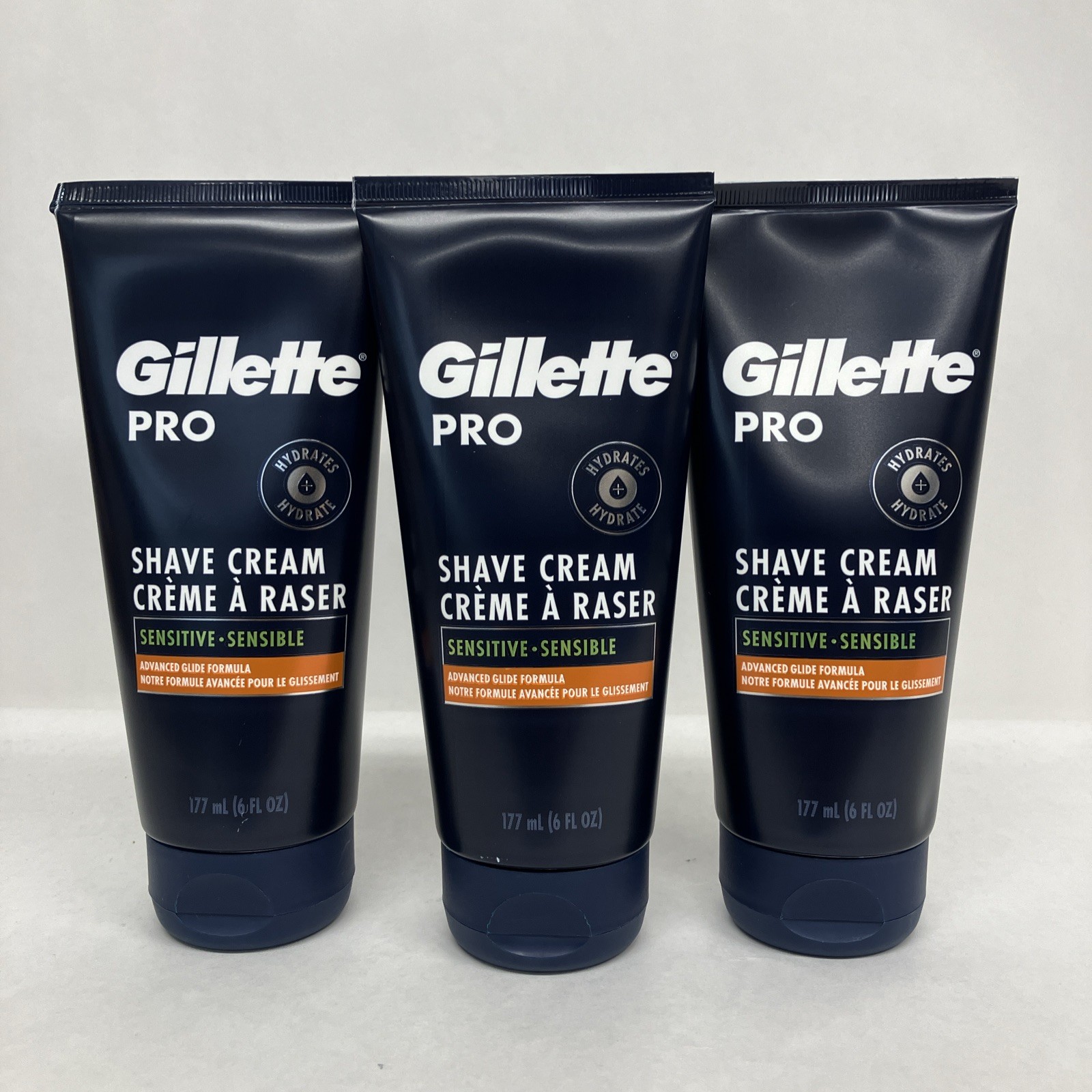 Gillette Pro Sensitive Shave Cream Advanced Glide Formula 6 Fl oz (3 pack)