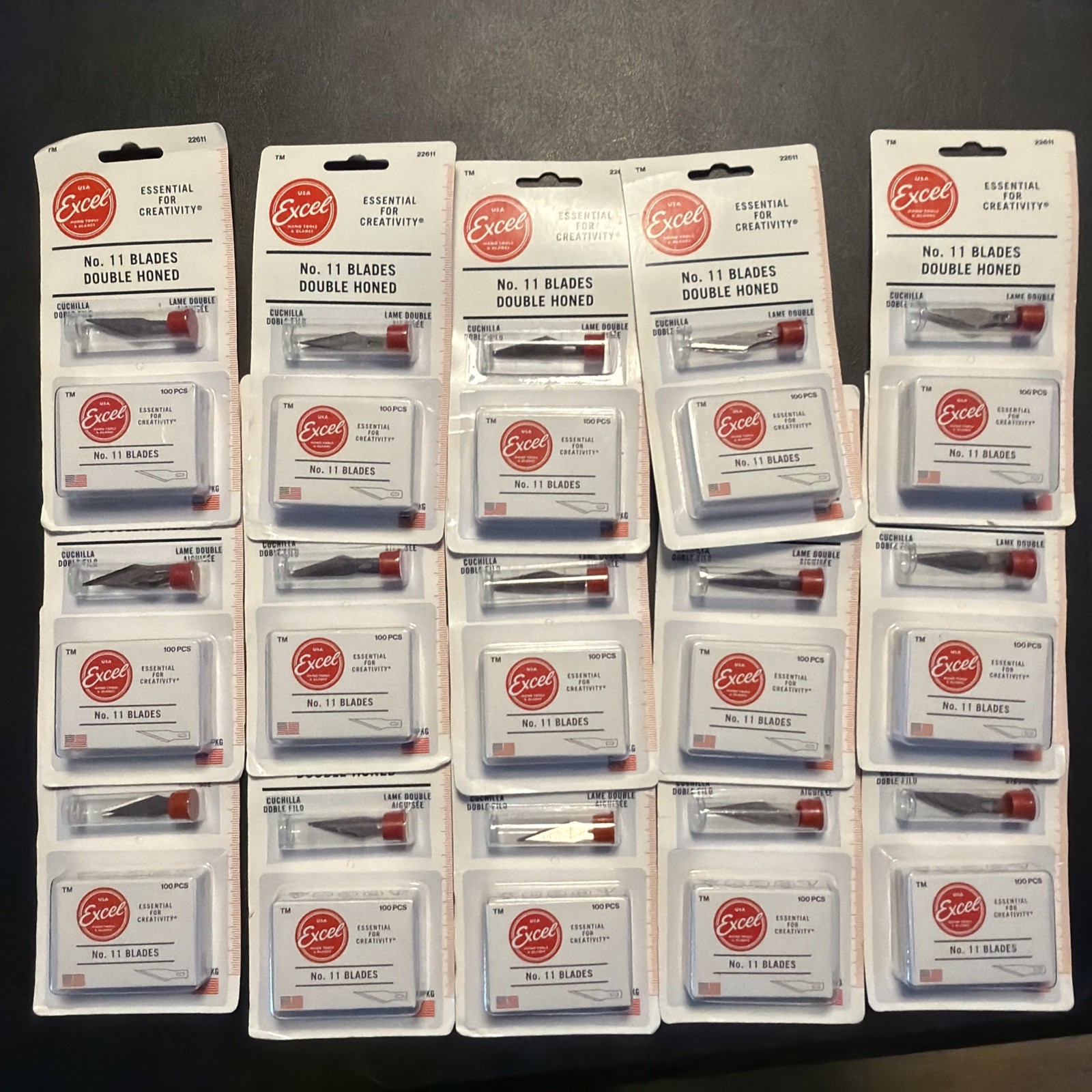 Lot Of 15 Excel Blades #11 Knife Blade Refills 100-Count Package