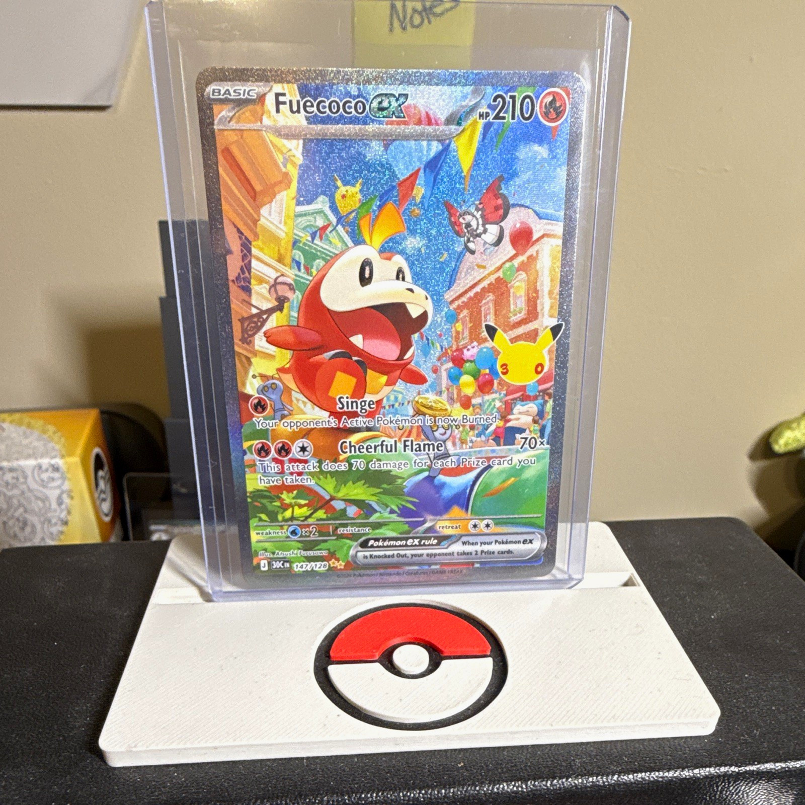 Pokémon TCG Fuecoco ex 147/128 - 30th Anniversary - Special Illustration Rare Pokémon TCG Fuecoco ex 147/128 - 30th Anniversary - Special Illustration Rare
