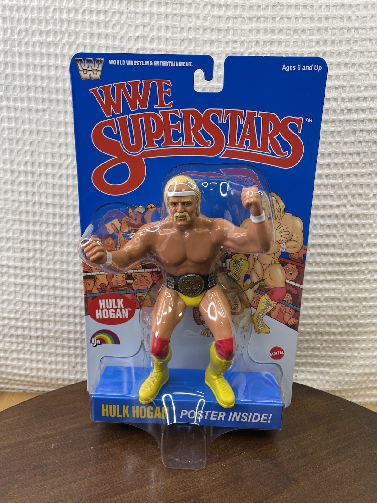 2025 Mattel WWE Hulk Hogan Superstars LJN Retro Bright Blue Card Variant New 2025 Mattel WWE Hulk Hogan Superstars LJN Retro Bright Blue Card Variant New