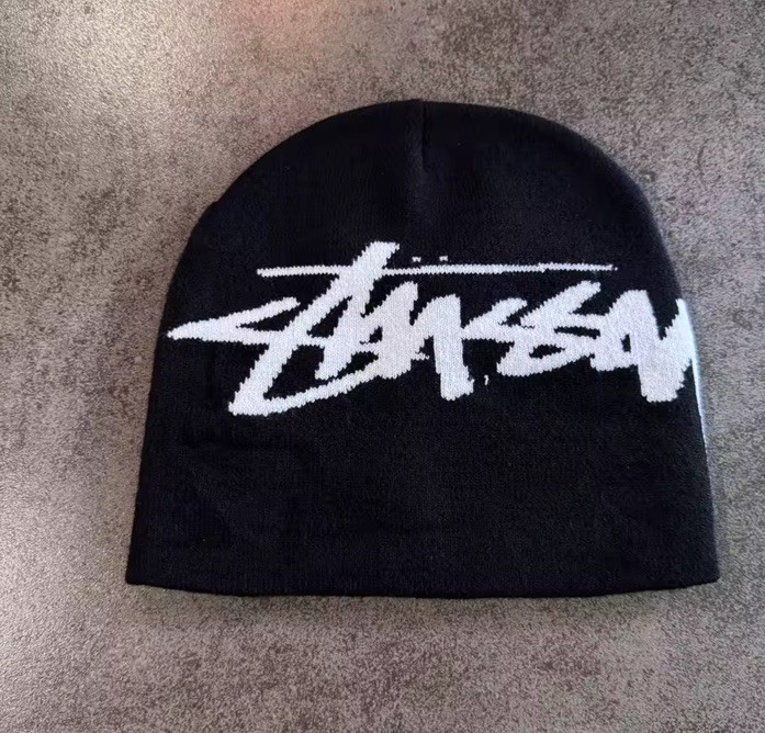 Stussy black Beanie Knit Winter Hat Skull Cap Streetwear One Size Stussy black Beanie Knit Winter Hat Skull Cap Streetwear One Size