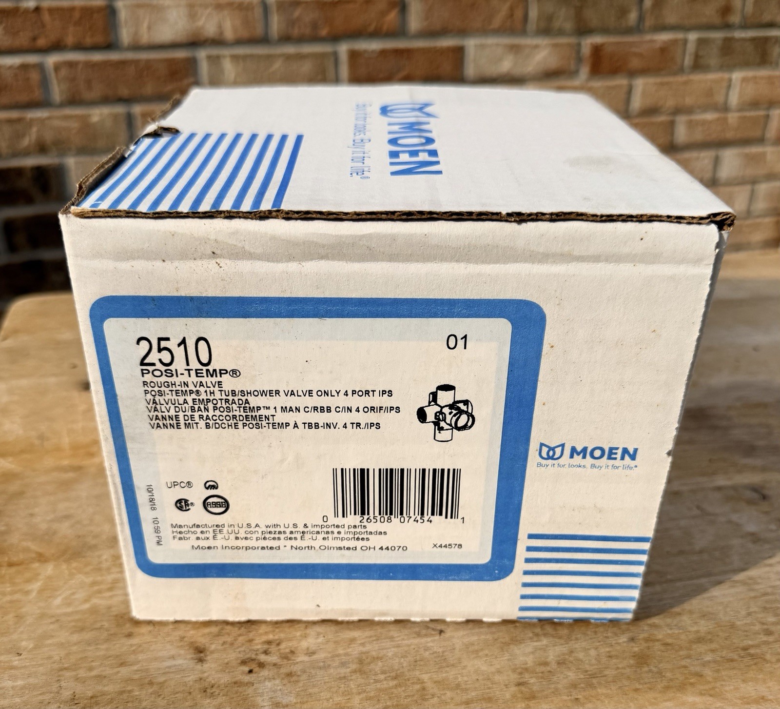 New in Box  Moen 2510 POSI-TEMP® Pressure-Balancing Tub and Shower Valve