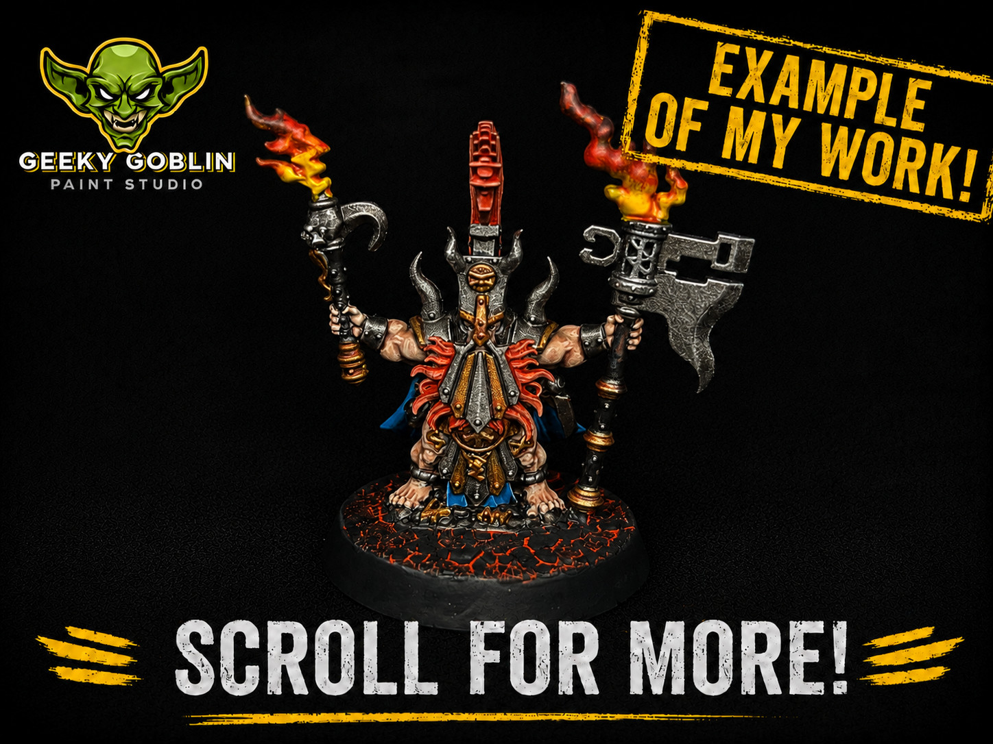 Warhammer Old World Chaos Dwarfs Bull Centaurs/Sentinels Pro Painted Commission