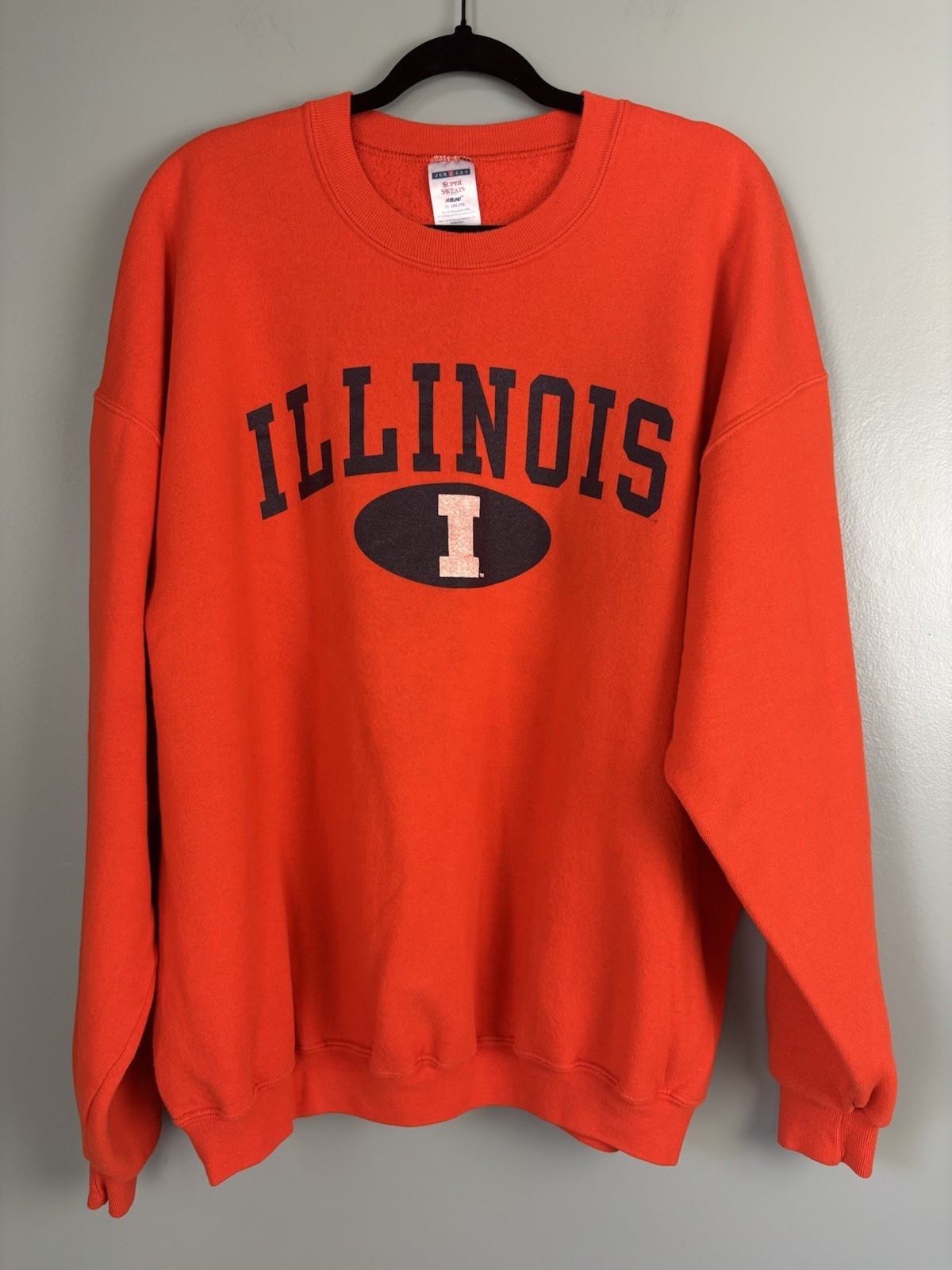Vintage Jerzees Illinois Orange Crewneck Sweater Men’s 2X Fighting Illini NCAA