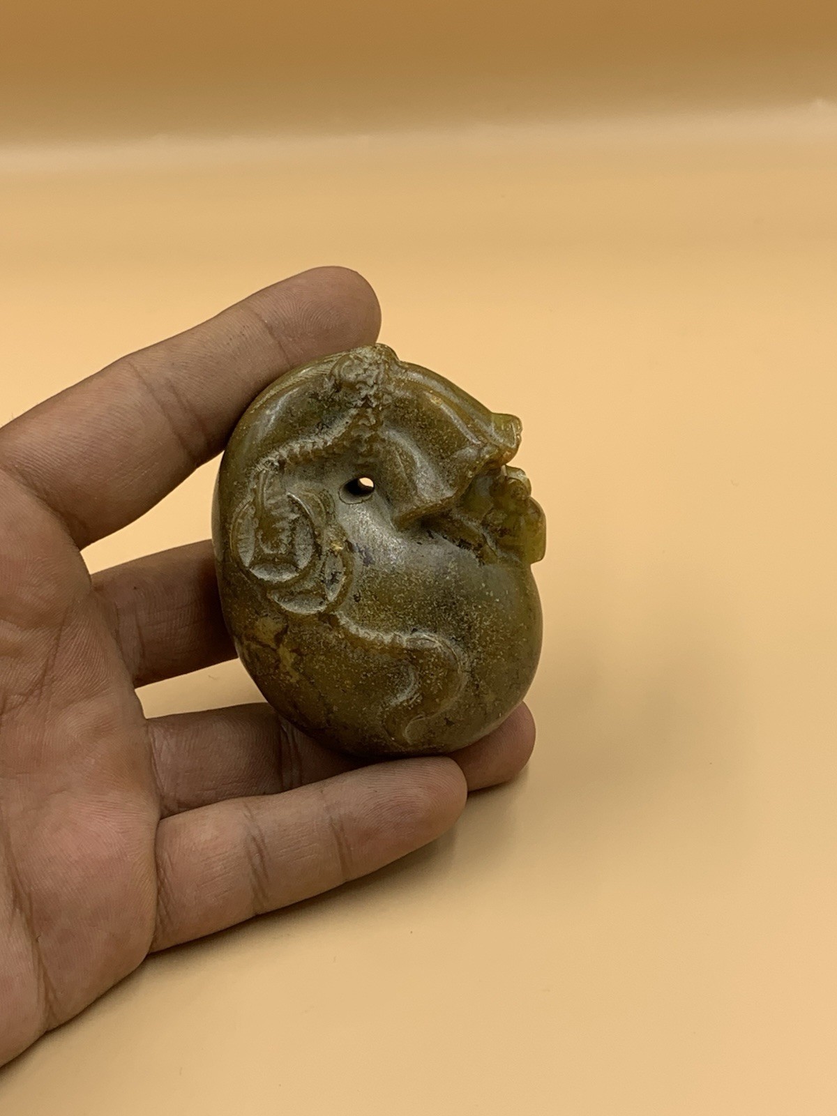 Ancient Old Hard Stone Unique Carved  Figure 100BC