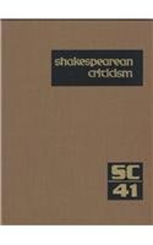 Shakespearean Criticism Hardcover Thomson Gale Staff