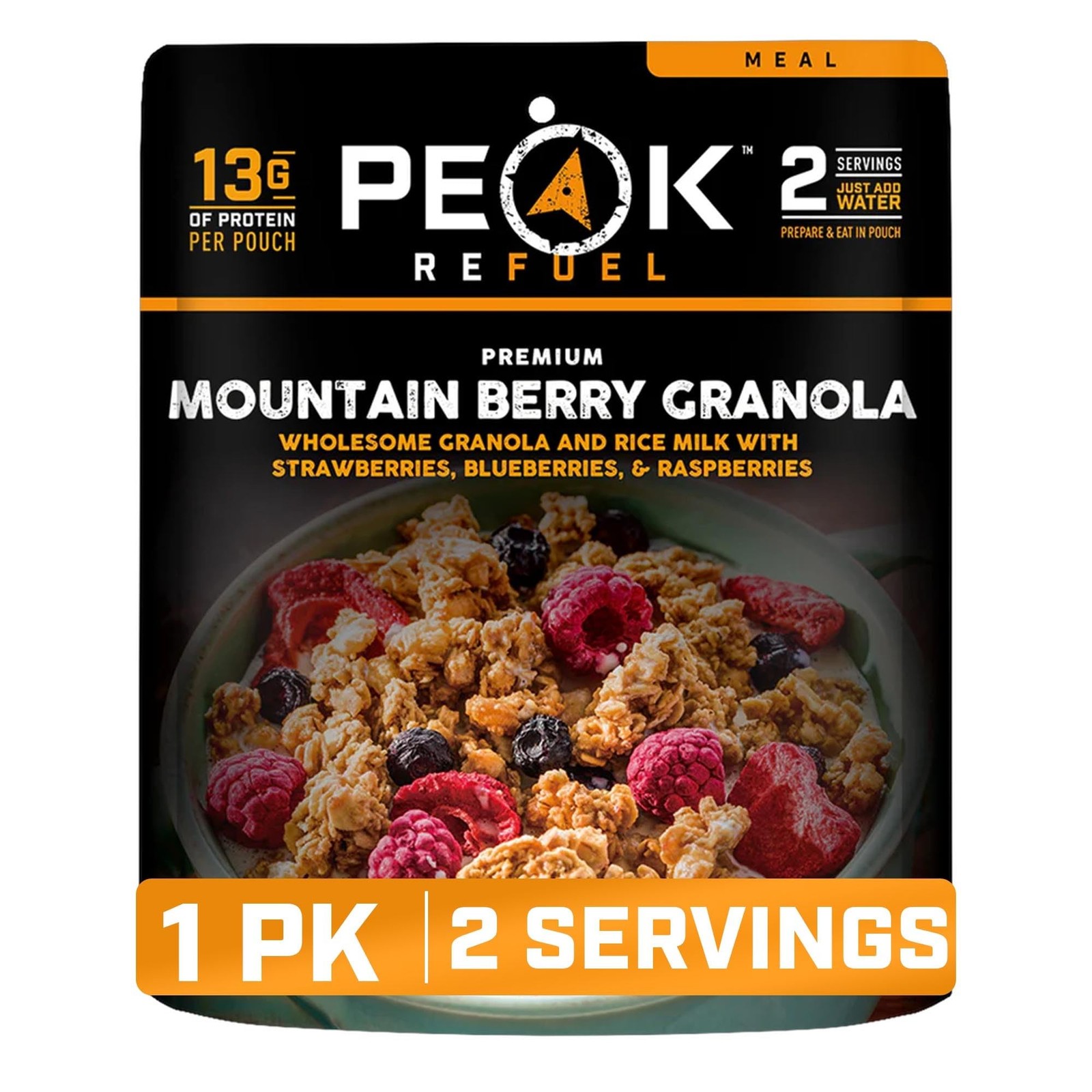 Peak Refuel Mountain Berry Granola with Rice Milk, 1-Pack, Red and Purple