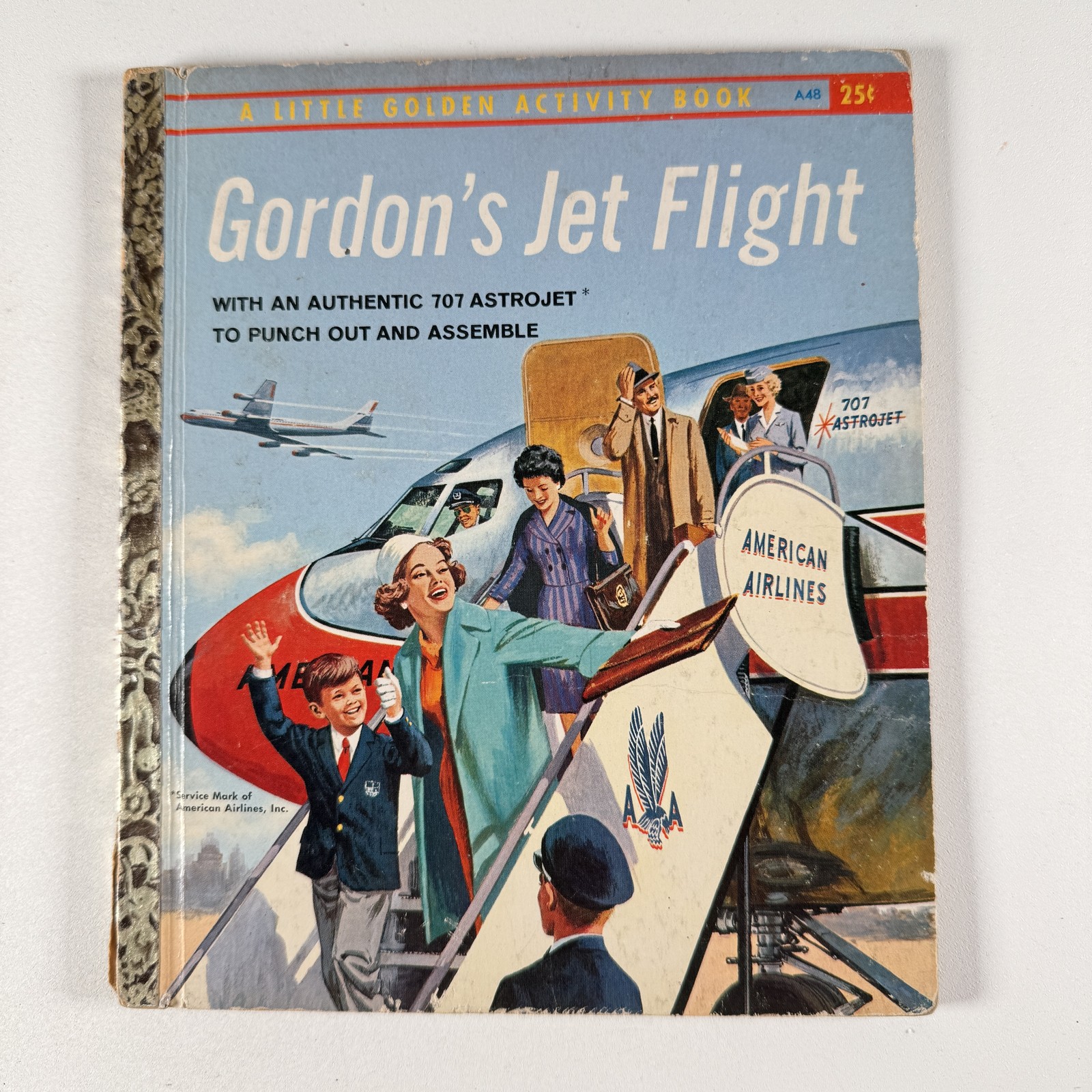 Vintage Gordon\'s Jet Flight Little Golden Activity Book American Airlines 1961 Vintage Gordon\'s Jet Flight Little Golden Activity Book American Airlines 1961