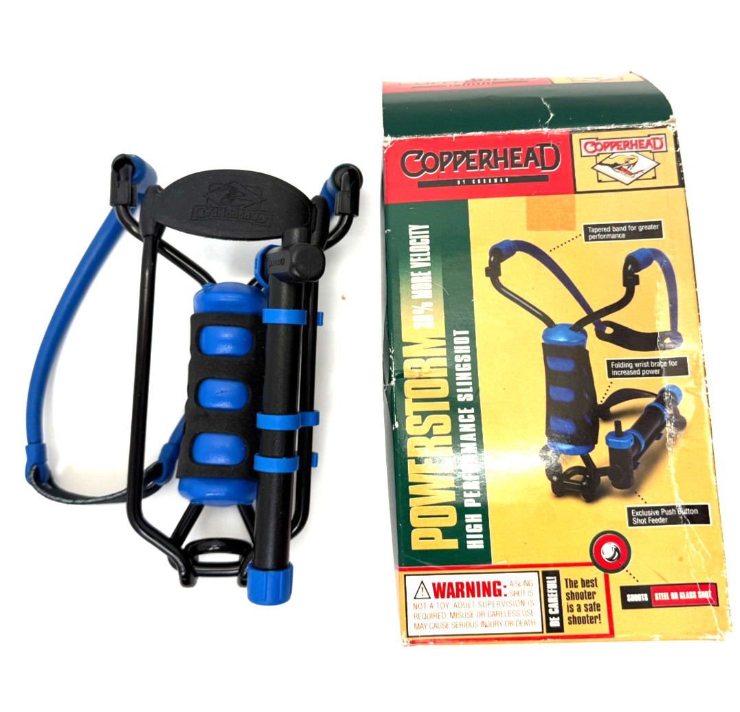 Copperhead Powerstorm Slingshot Folding Wrist Brace Shot Feeder Vintage Crosman