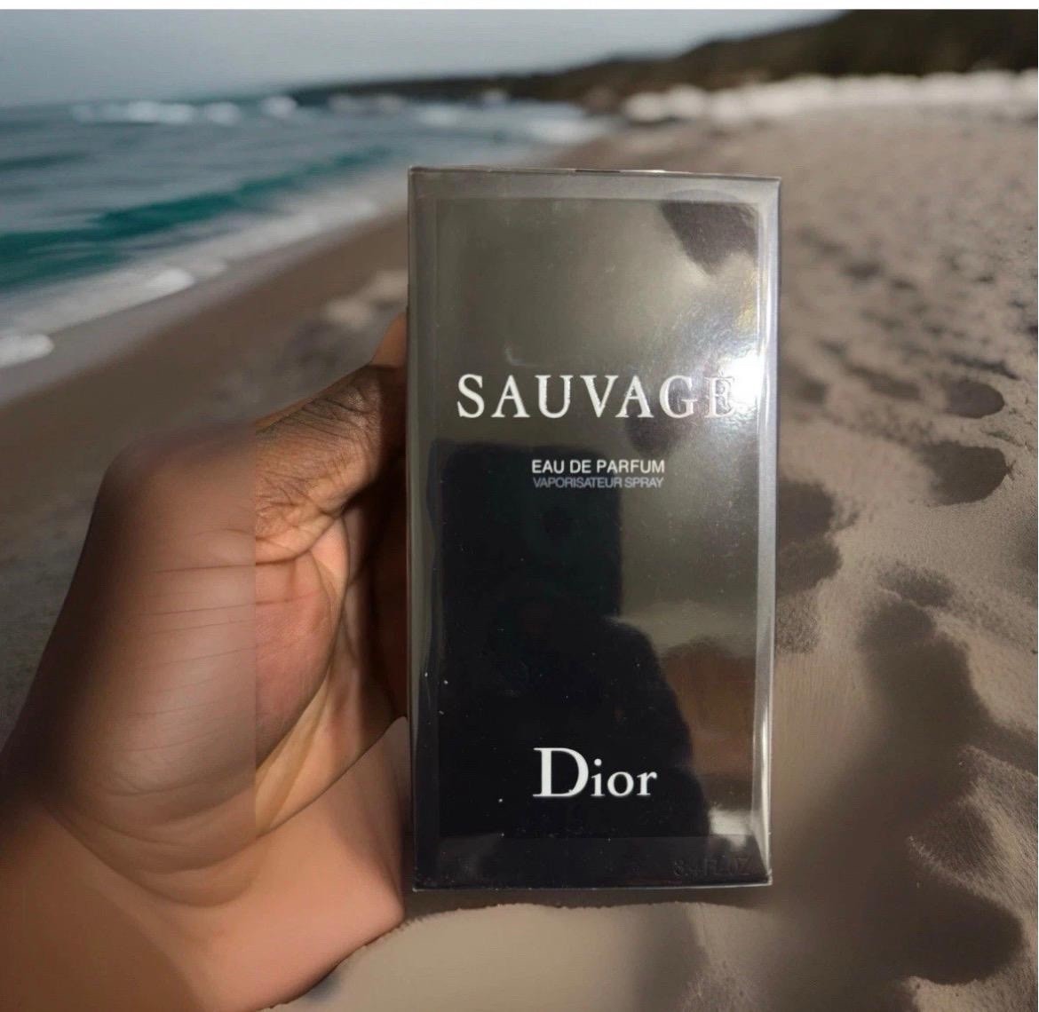 Dior Sauvage Eau De Parfum Spray Regular Size 3.4 fl oz Bergamot Scent
