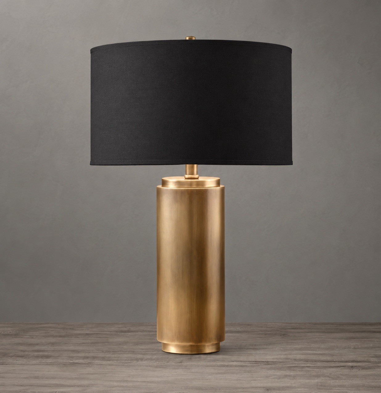 Pair of Restoration Hardware Brass Lamps