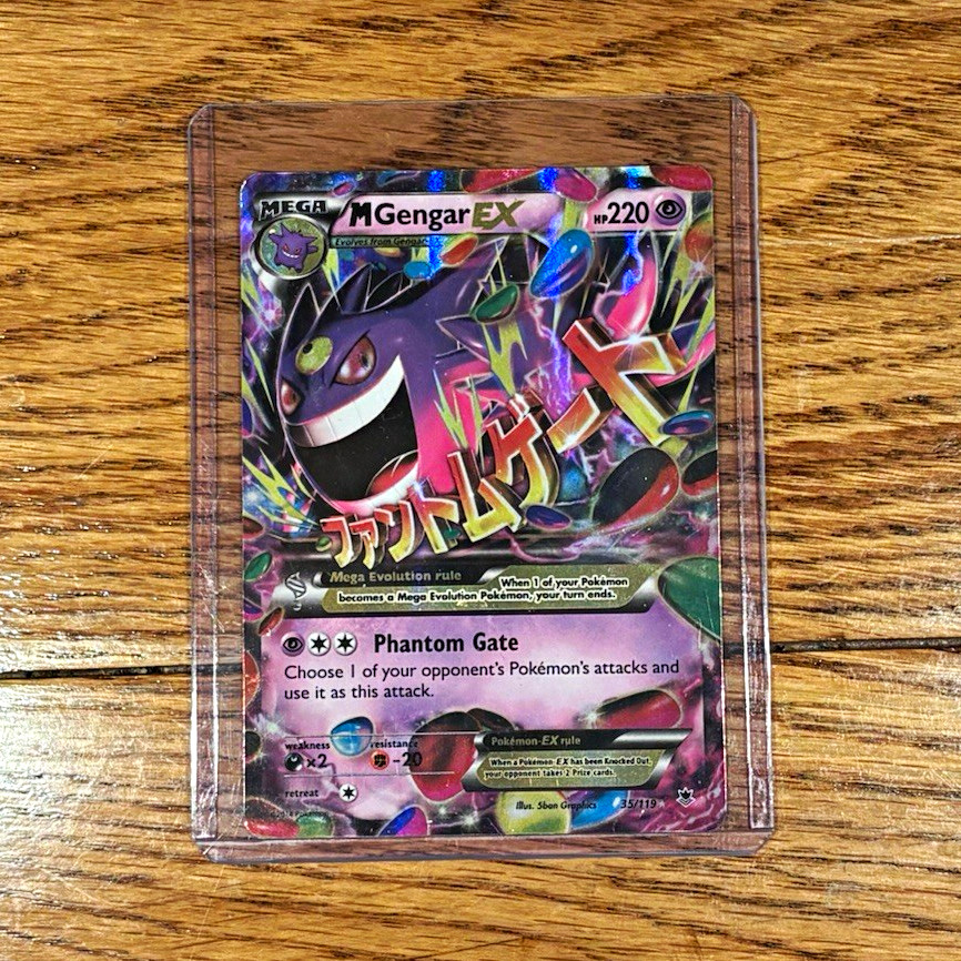 Pokemon TCG M Gengar EX 35/119 XY Phantom Forces Holo Full Art Ultra Rare Eng