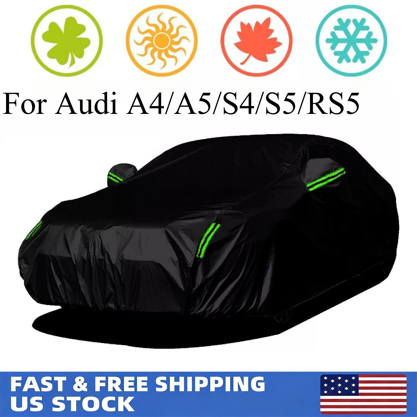 For Audi A4/A5/S4/S5/RS5 Full Car Cover Outdoor Waterproof Sun Protection w/ bag For Audi A4/A5/S4/S5/RS5 Full Car Cover Outdoor Waterproof Sun Protection w/ bag