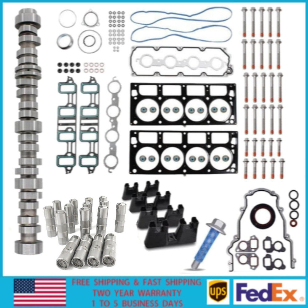 6.0L NON AFM Lifters Camshaft Head Gasket Bolt Kit for 07-16 Chevrolet GM Sierra 6.0L NON AFM Lifters Camshaft Head Gasket Bolt Kit for 07-16 Chevrolet GM Sierra