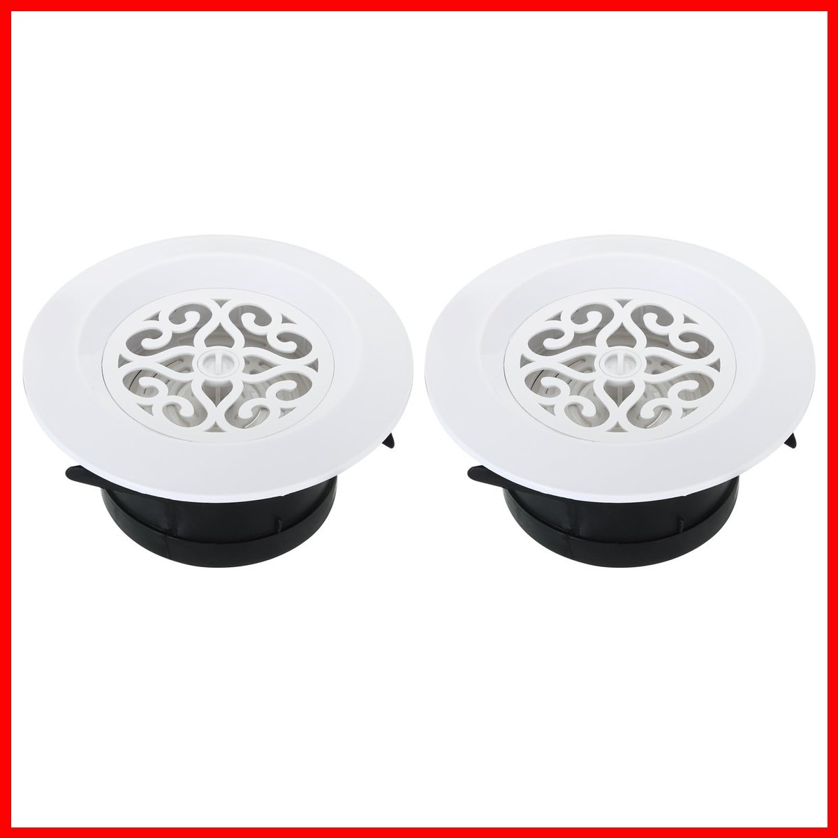 PATIKIL 4 Inch Round Air Vent, 2 Pack Adjustable Ceiling Diffuser Grill Cover