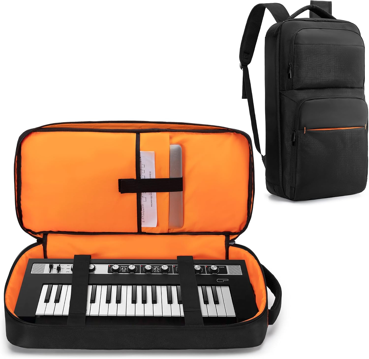 37-Key Keyboard Piano Bag Backpack, Protective Travel Bag for MIDI Keyboard C... 37-Key Keyboard Piano Bag Backpack, Protective Travel Bag for MIDI Keyboard C...