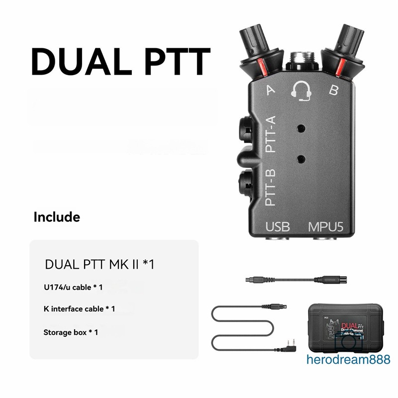 2026 FCS Dual PTT MK II CNC Metal Case Singel Dual Radio MPU5 Dummy Model PTT