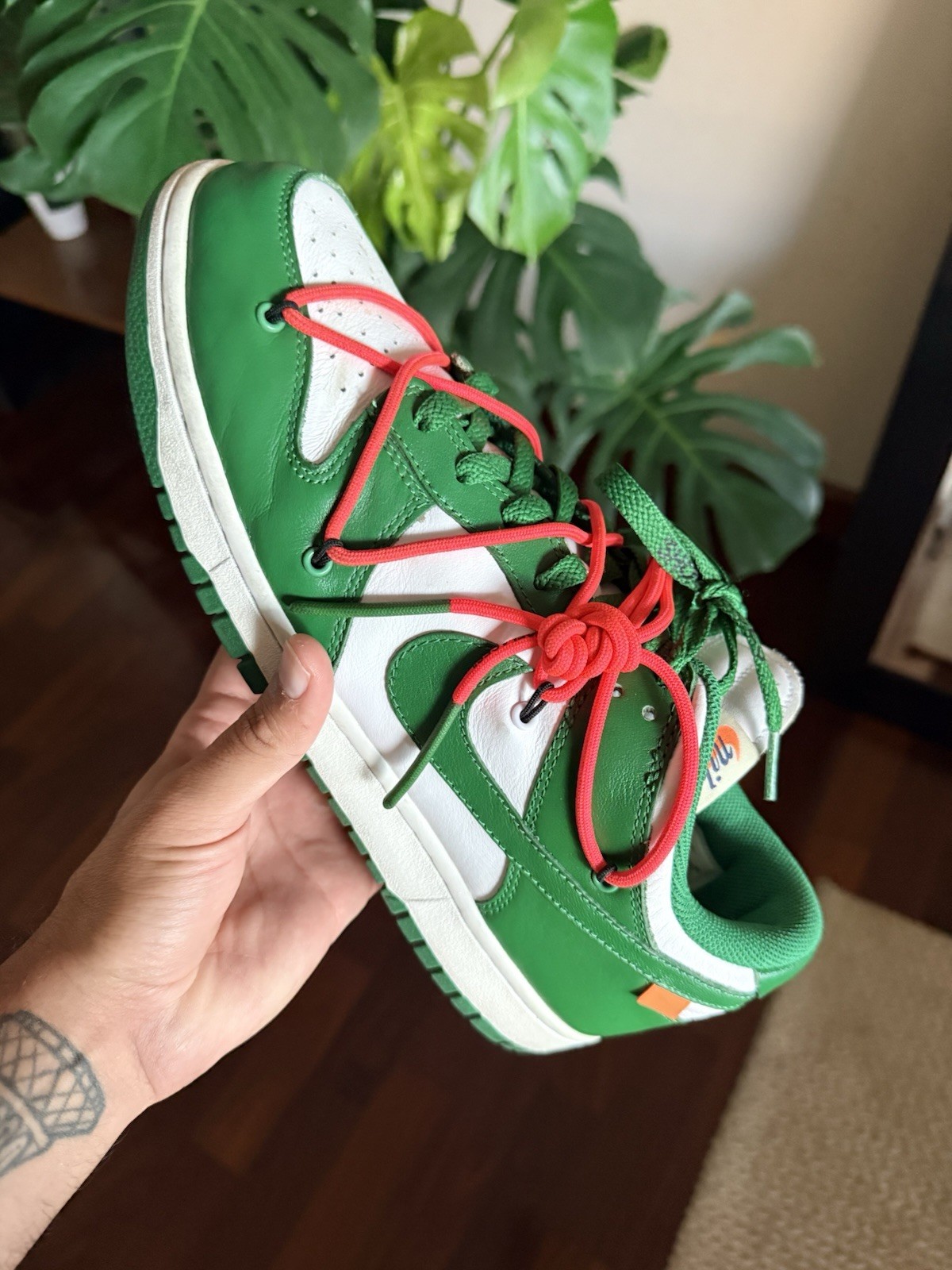 Size 11.5 - Nike Dunk Low x OFF-WHITE Pine Green 2019