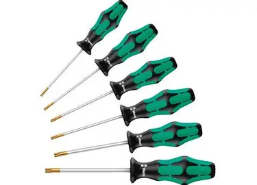 WERA 367/6 TORX HF Kraftform Plus Screwdriver set with rack, 6 pieces