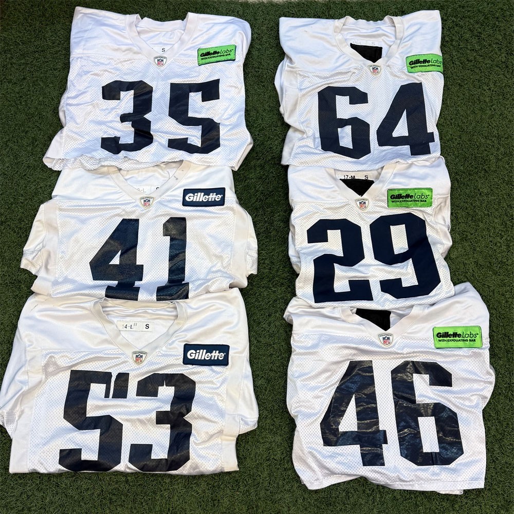 New England Patriots Team Issued White Nike Practice Jerseys
