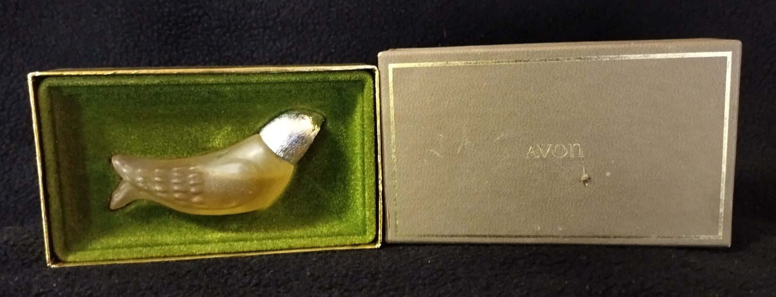 Rare Vintage Avon Miniature Dove Silver/clear Charisma Perfume Bottle