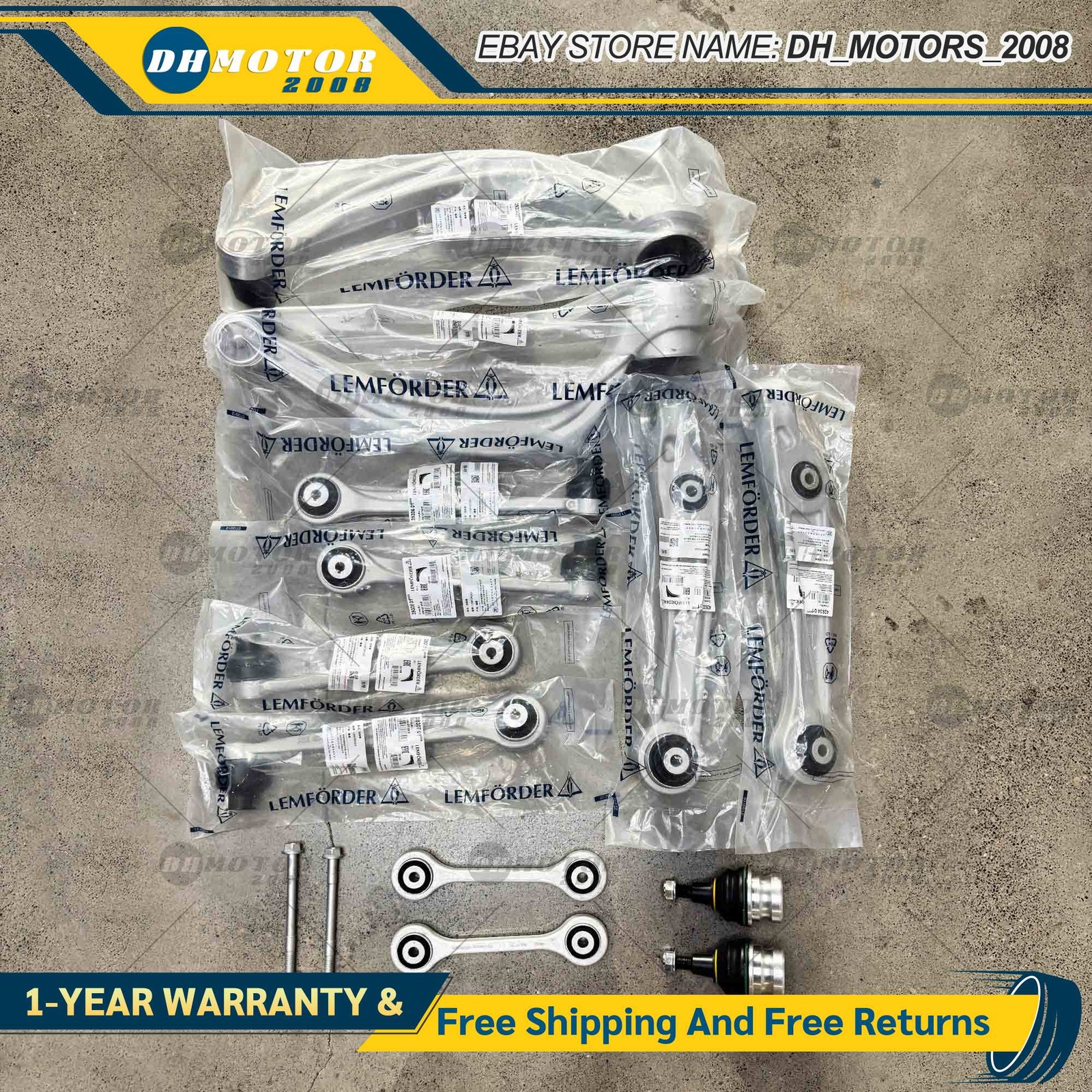 14PCS Lemförder Front Control Arms Kits For Bentayga cayenne Audi Q8 Q7 SQ7 SQ8