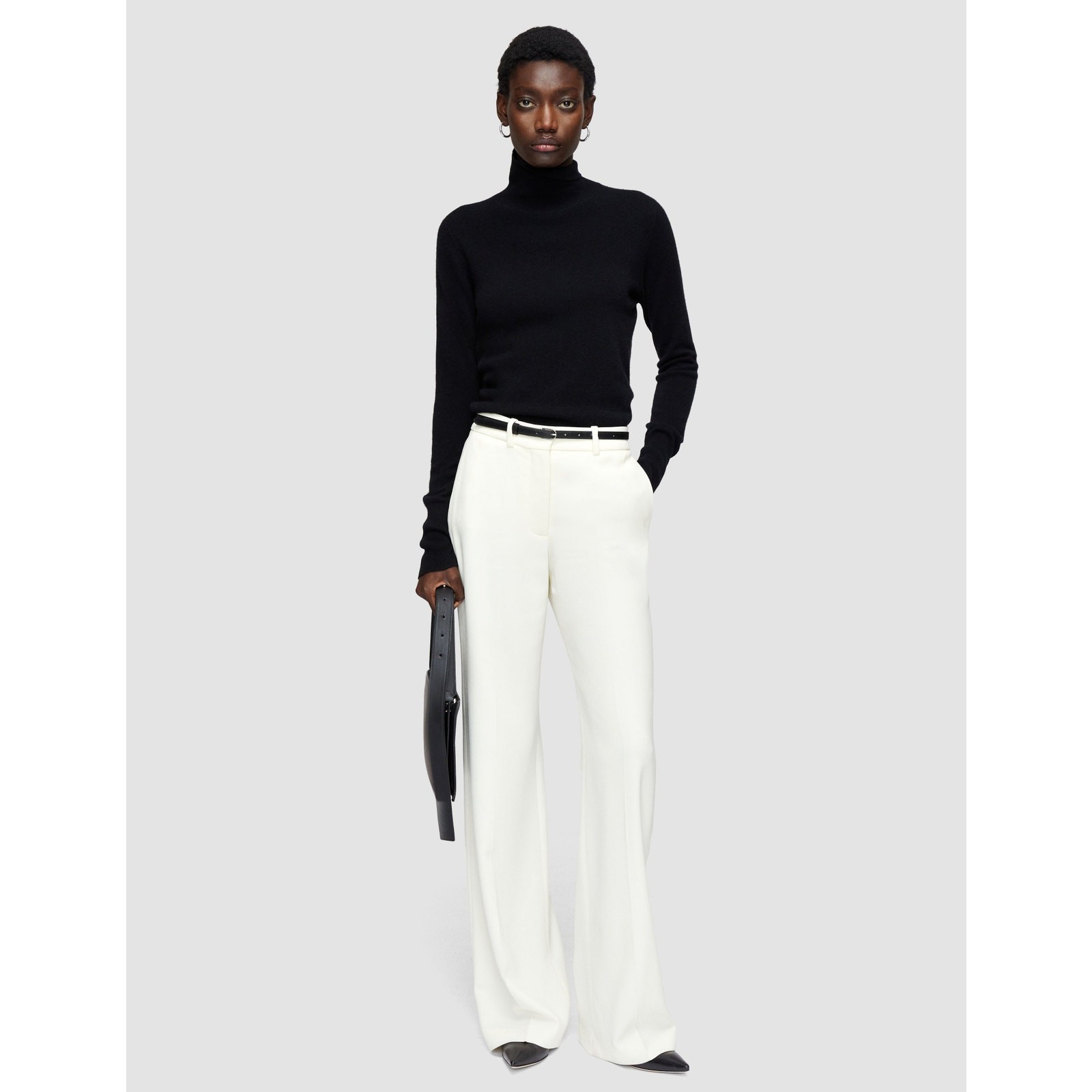 Joseph Womens 10/12 Ivory Comfort Cady Morissey Mid Rise Dress Designer Trousers