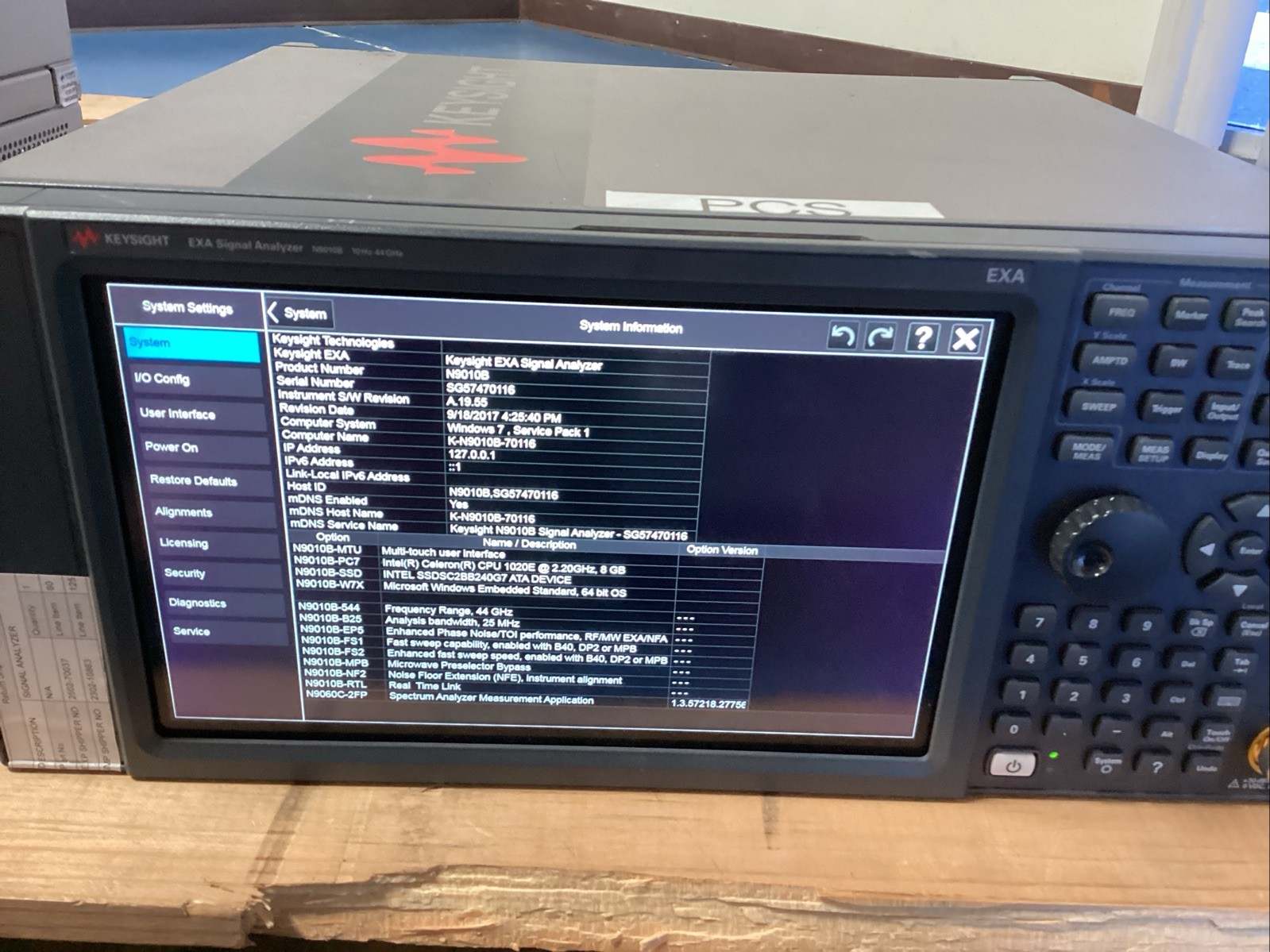 Keysight N9010B EXA Signal Analyzer 10Hz-44GHz Keysight N9010B EXA Signal Analyzer 10Hz-44GHz