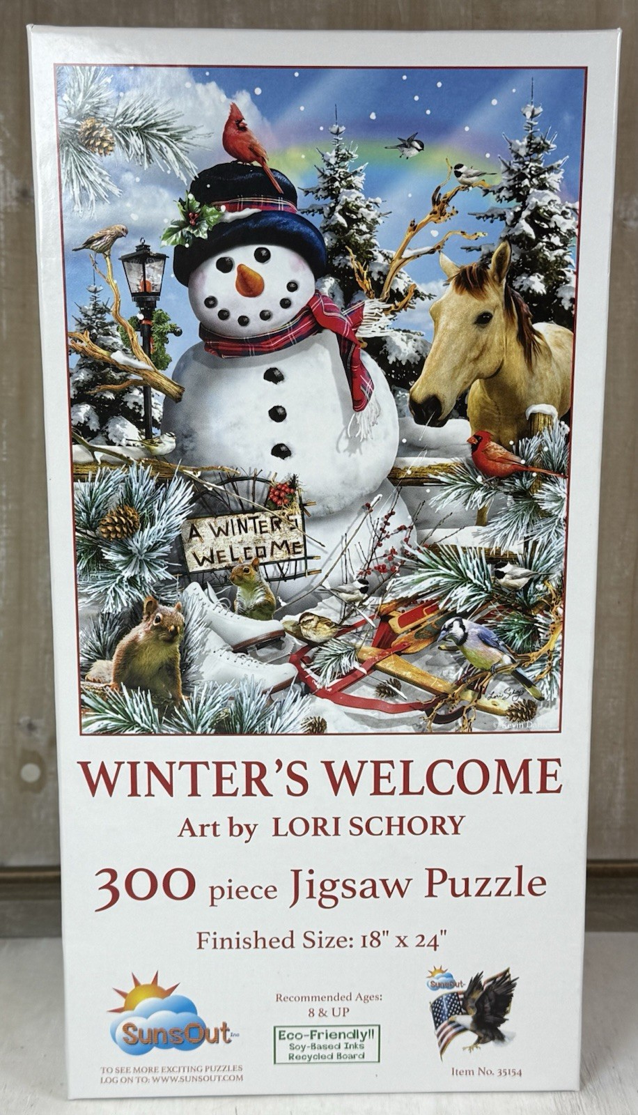 Sunsout WINTER’S WELCOME 300 Piece Jigsaw Puzzle 18x24” COMPLETE RARE Sunsout WINTER’S WELCOME 300 Piece Jigsaw Puzzle 18x24” COMPLETE RARE