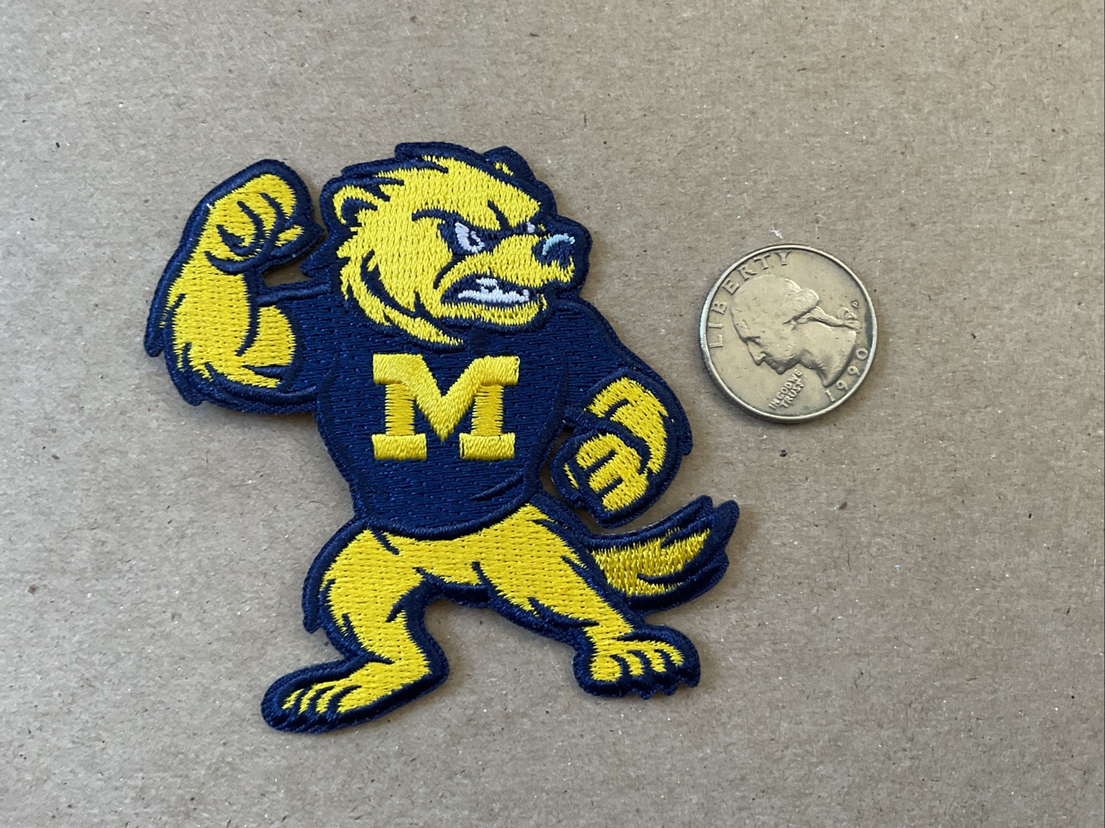 The University Of Michigan Wolverines Vintage Embroidered Iron On Patch 3 The University Of Michigan Wolverines Vintage Embroidered Iron On Patch 3