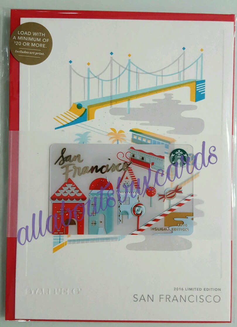 Starbucks 2016 San Francisco Holiday City Card Starbucks 2016 San Francisco Holiday City Card