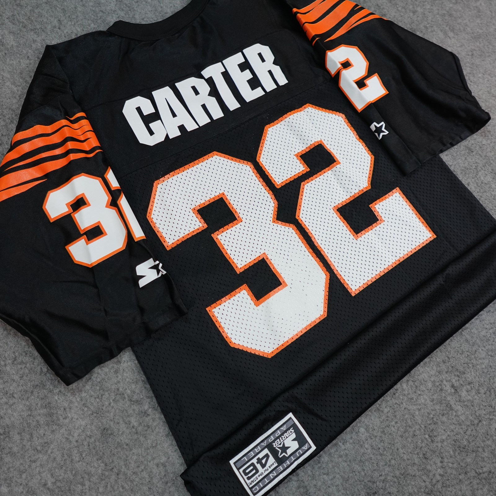 Vintage Cincinnati Bengals Jersey Mens Medium NFL Starter Ki-Jana Carter #32 90s