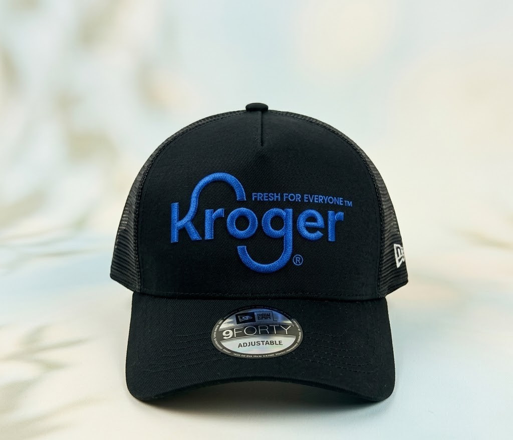 Trucker Hat Kroger Supermarket Logo 2D Flat Embroidered Adjustable Cap