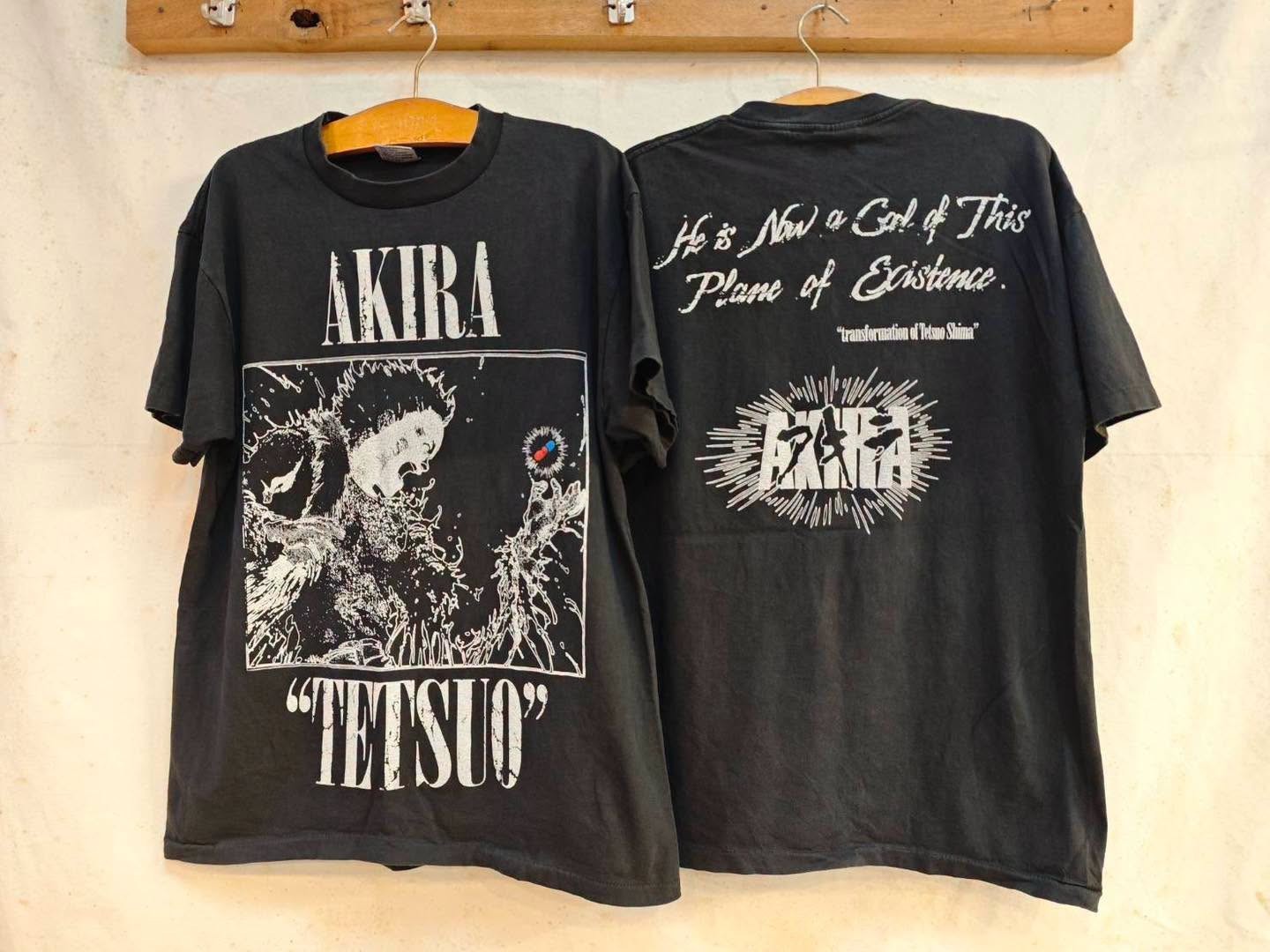 Vintage Y2K Akira TETSUO 90s Anime Movie Short Sleeve Sz.L Black T-Shirt REPRINT
