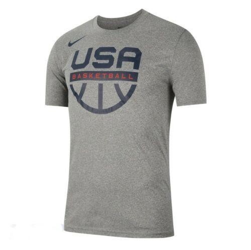Nike Dri Fit USA Basketball Practice Shirt Gray Tee CT8783-091 size L Men\'s Nike Dri Fit USA Basketball Practice Shirt Gray Tee CT8783-091 size L Men\'s