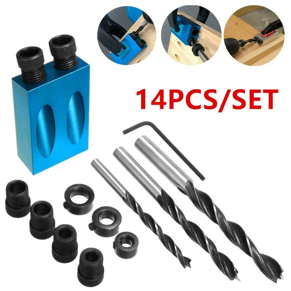 DIY Pocket Hole Jig Kit 850 Woodworking Screw Drill Heavy Duty Easy Drill System
