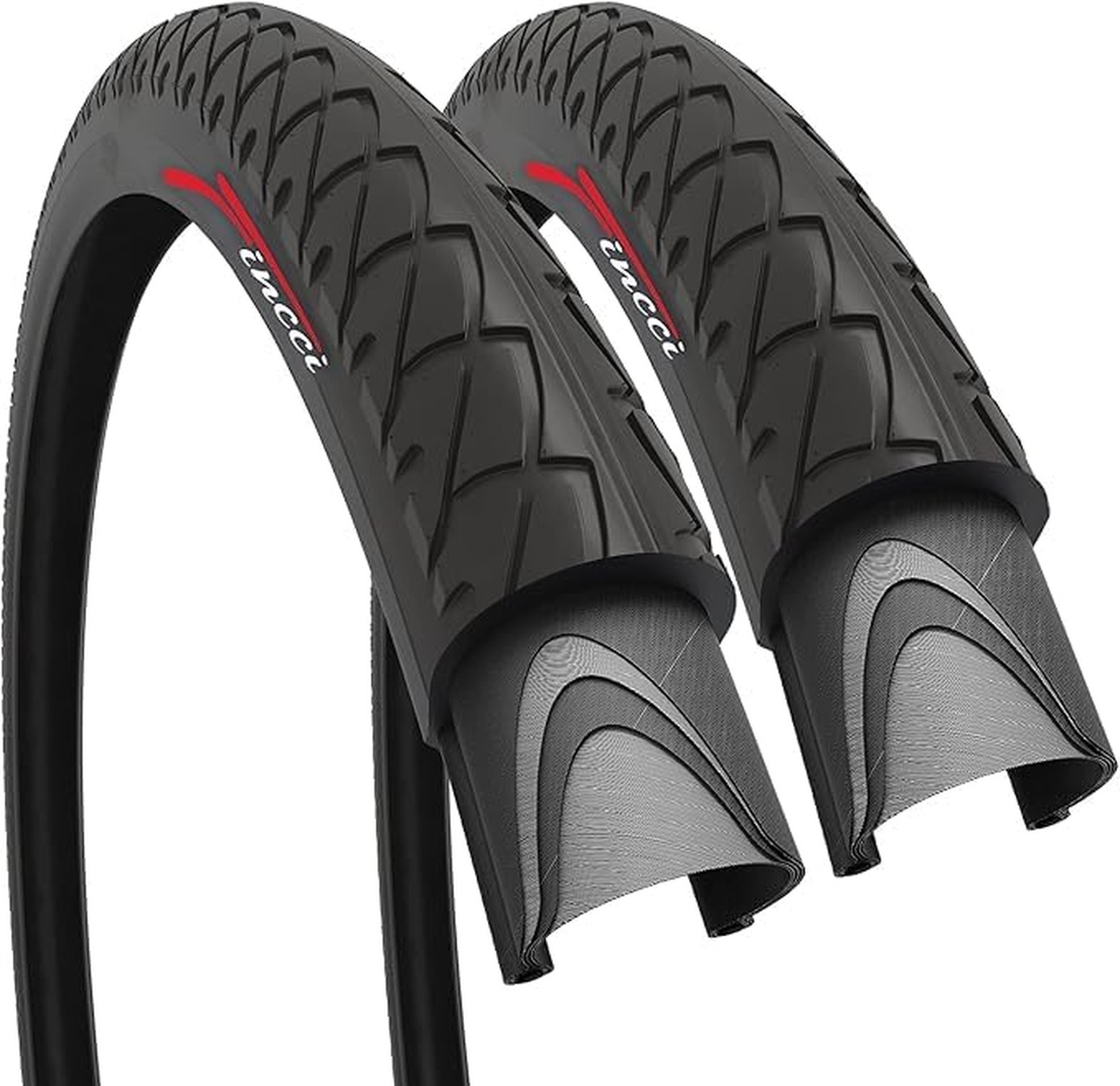 Fincci Pair 26x1.95 Bike Tire - Leno Semi-Slick City 26 inch Bike Tires - 50-... Fincci Pair 26x1.95 Bike Tire - Leno Semi-Slick City 26 inch Bike Tires - 50-...